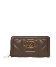 LOVE MOSCHINO EMBOSSED Średni portfel zapinany na zamek błoto - Portfele damskie - 1