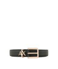 ARMANI EXCHANGE TONGUE Pasek sk&oacute;rzany Czarny - Paski - 1