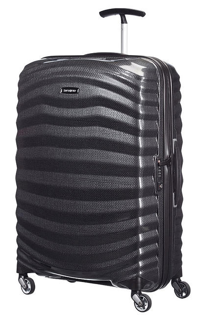 SAMSONITE LITE-SHOCK Średniej wielkości, ultralekki wózek CZARNY - Wózki twarde
