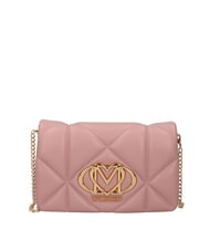 LOVE MOSCHINO EMBOSSED Mała torba na ramię r&oacute;ża - Torby damskie - 1