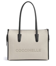 COCCINELLE MYRTHA26 CANVAS  naturalny/czarny - Torby damskie - 1