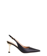 GAUD&Igrave; CRISTEL Dekolt Chanel, ze sk&oacute;ry CZARNY - Buty damskie - 1