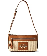 LOVE MOSCHINO STRAW CHIC Mała torba na ramię - Torby damskie