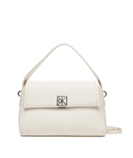 CALVIN KLEIN HARDWARE EMBLEM PEBB Torebka z paskiem na ramię smagliczka biała - Torby damskie - 1