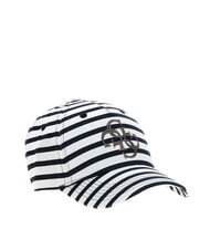 GUESS CECILIA STRIPED MARINA Czapka z daszkiem - Włosy