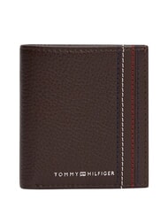 TOMMY HILFIGER TH CENTRAL Portfel i etui na karty, ze sk&oacute;ry ziarna kawy - Portfele męskie - 1