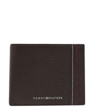 TOMMY HILFIGER TH CENTRAL Portfel z miejscem na karty, ze sk&oacute;ry ziarna kawy - Portfele męskie - 1