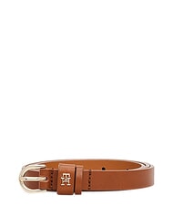 TOMMY HILFIGER TH LOGO Cienki sk&oacute;rzany pasek damski - Paski