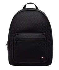 TOMMY HILFIGER TH EMBOSSED FLAG Plecak z kieszenią przednią czarny - Plecaki szkolne i rekreacyjne - 1
