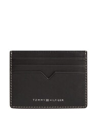 TOMMY HILFIGER TH SAFFIANO Etui na karty kredytowe, sk&oacute;rzane czarny - Portfele męskie - 1