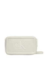 CALVIN KLEIN BOLD MONOGRAM Mała torba na ramię smagliczka biała - Torby damskie - 1