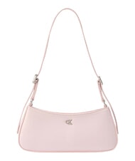 CALVIN KLEIN HARDWARE MONOGRAM Torba na ramię kołyska r&oacute;żowa - Torby damskie - 1