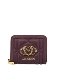 LOVE MOSCHINO EMBOSSED Mały portfel zapinany na zamek - Portfele damskie