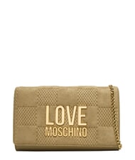 LOVE MOSCHINO PATCHY Kopert&oacute;wka z łańcuszkiem piasek - Torby damskie - 1