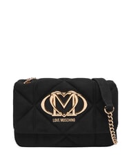 LOVE MOSCHINO EMBOSSED Mała torebka na ramię z łańcuszkiem - Torby damskie