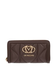LOVE MOSCHINO EMBOSSED Duży portfel zapinany na zamek - Portfele damskie
