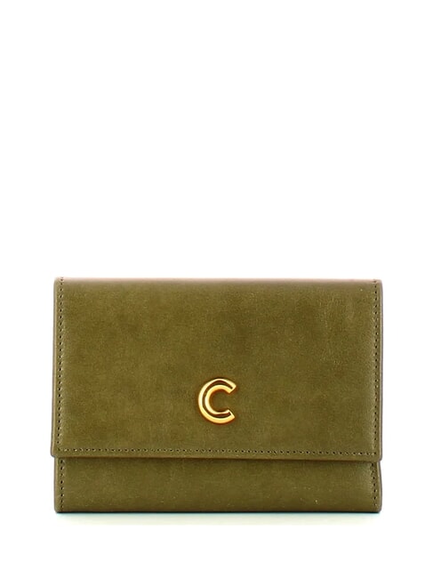 COCCINELLE  CAMPIONARIO - KELSEY VINTAGE Portfel sk&oacute;rzany laurowy zielony - Portfele damskie