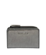 COCCINELLE CAMPIONARIO - METALLIC PEPITA Portfel sk&oacute;rzany Czarny - Portfele damskie - 1