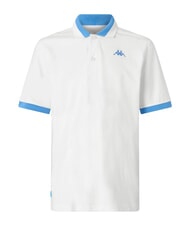 KAPPA LOGO Koszulka polo z kr&oacute;tkim rękawem biały - neonowy niebieski - Polo męskie - 1