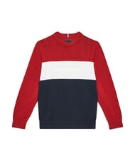 TOMMY HILFIGER TH Bawełniany sweter z okrągłym dekoltem - Koszulka dziecięca