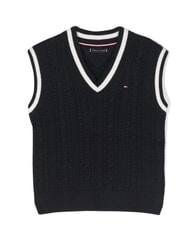 TOMMY HILFIGER TH Kamizelka dzianinowa, dekolt w serek - Swetry dziecięce