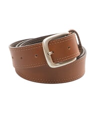 TIMBERLAND DOUBLE STITCHING Skr&oacute;cony pasek sk&oacute;rzany - Paski