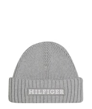 TOMMY HILFIGER MONOTYPE BEANIE Czapka z bawełny i wełny - Włosy