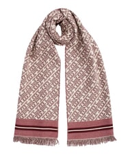 TOMMY HILFIGER MONOPLAY JACQUARD Szalik wełniany czerwony - Szaliki - 1