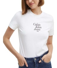 CALVIN KLEIN FONT GRAPHIC REGULAR Koszulka z kr&oacute;tkim rękawem - Koszulki i topy damskie