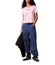 CALVIN KLEIN SS RETRO LOGO GRAPHI Koszulka z kr&oacute;tkim rękawem - Koszulki i topy damskie