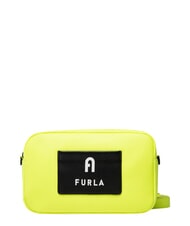 FURLA IRIS Mała torebka z paskiem na ramię fluorescencyjny ż&oacute;łty + czarny - Torby damskie - 1