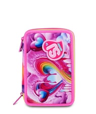 SJGANG JOYFUL PINS GIRL Pi&oacute;rnik z zestawem szkolnym fuksja fluorescencyjna - Pi&oacute;rniki i akcesoria - 1