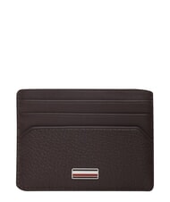 TOMMY HILFIGER TH CENTRAL Sk&oacute;rzany uchwyt na karty kredytowe ziarna kawy - Portfele męskie - 1
