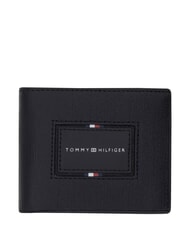 TOMMY HILFIGER TH FOUNDATION Sk&oacute;rzany uchwyt na karty kredytowe czarny - Portfele męskie - 1