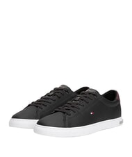 TOMMY HILFIGER ESSENTIAL LEATHER Sk&oacute;rzane trampki czarny - Buty męskie - 1