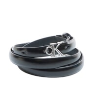 CALVIN KLEIN ROUND CK BUCKLE Pasek sk&oacute;rzany - Paski