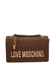 LOVE MOSCHINO BOLD LOVE Torba na ramię z łańcuszkiem kasztan - Torby damskie - 1