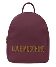 LOVE MOSCHINO BOLD LOVE Plecak z wytłoczonym logo wino - Torby damskie - 1