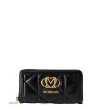 LOVE MOSCHINO EMBOSSED Duży portfel zapinany na zamek - Portfele damskie
