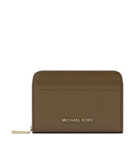 MICHAEL KORS JET SET Sk&oacute;rzany portfel na karty z portmonetką - Portfele damskie