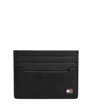 TOMMY HILFIGER TH SOHO Płaski sk&oacute;rzany uchwyt na karty czarny - Portfele męskie - 1