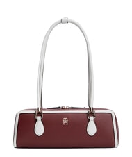 TOMMY HILFIGER TH GRACE Torba na ramię aksamitny bordowy - Torby damskie - 1