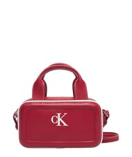 CALVIN KLEIN CONTRAST CK Mała torebka z paskiem na ramię Wino Bordeaux - Torby damskie - 1