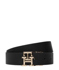 TOMMY HILFIGER TH LOGO Dwustronny pasek sk&oacute;rzany czarny/koniak - Paski - 1