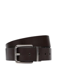 CALVIN KLEIN CASUAL ROLLER Dwustronny pasek sk&oacute;rzany czarny/ciemnobrązowy/antyczny s - Paski - 1