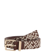 TOMMY HILFIGER TH SQUARE Pasek klasyczny khaki - Paski - 1