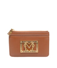 LOVE MOSCHINO LOCKED IN GOLD  Portmonetka kasztan - Portfele damskie - 1