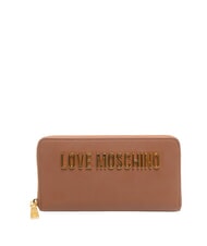 LOVE MOSCHINO BOLD LOVE Portfel zapinany na suwak kasztan - Portfele damskie - 1