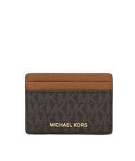 MICHAEL KORS JET SET LOGO Płaski uchwyt na karty brązowy - Portfele damskie - 1