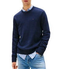TOMMY HILFIGER TJ Sweter z regenerowanej bawełny ciemna noc granatowa - Koszulki męskie - 1